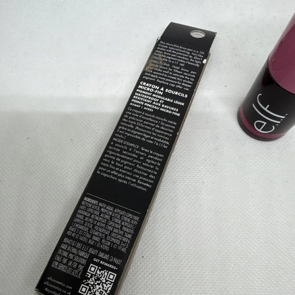 e.l.f. Sheer For It Blush Tint Stick Plums Up + Holy Strokes Brow Pen 0.02